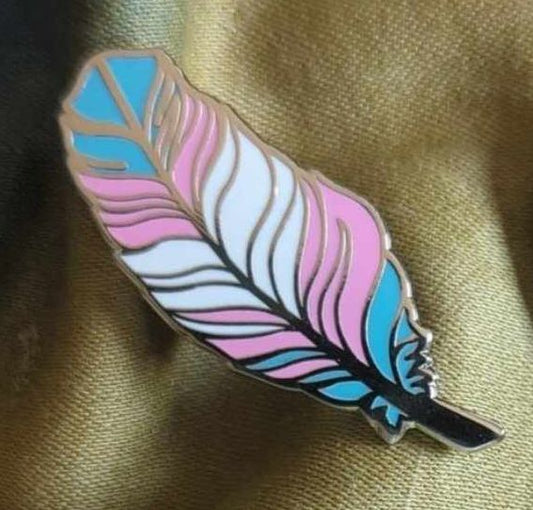 Pride trans feather BK