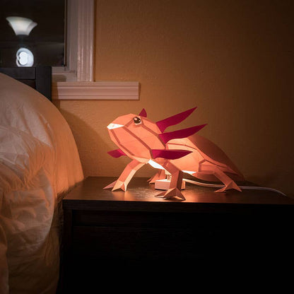 Axolotl 3D Origami Model PaperCraft, Animal Lamp