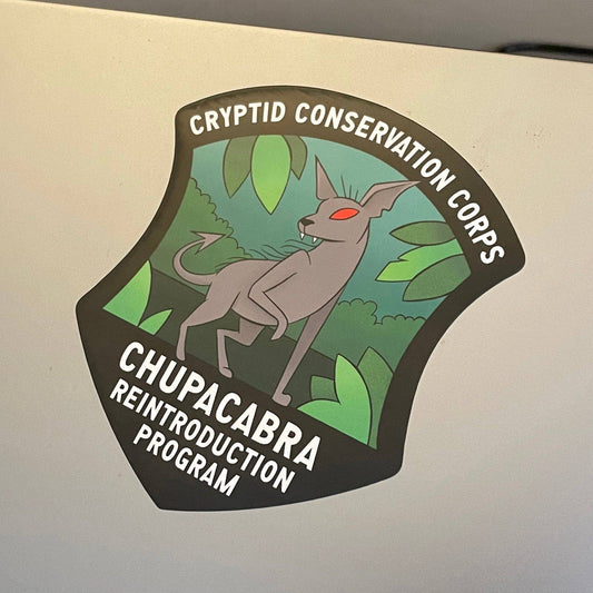 Chupacabra Reintroduction Program Sticker