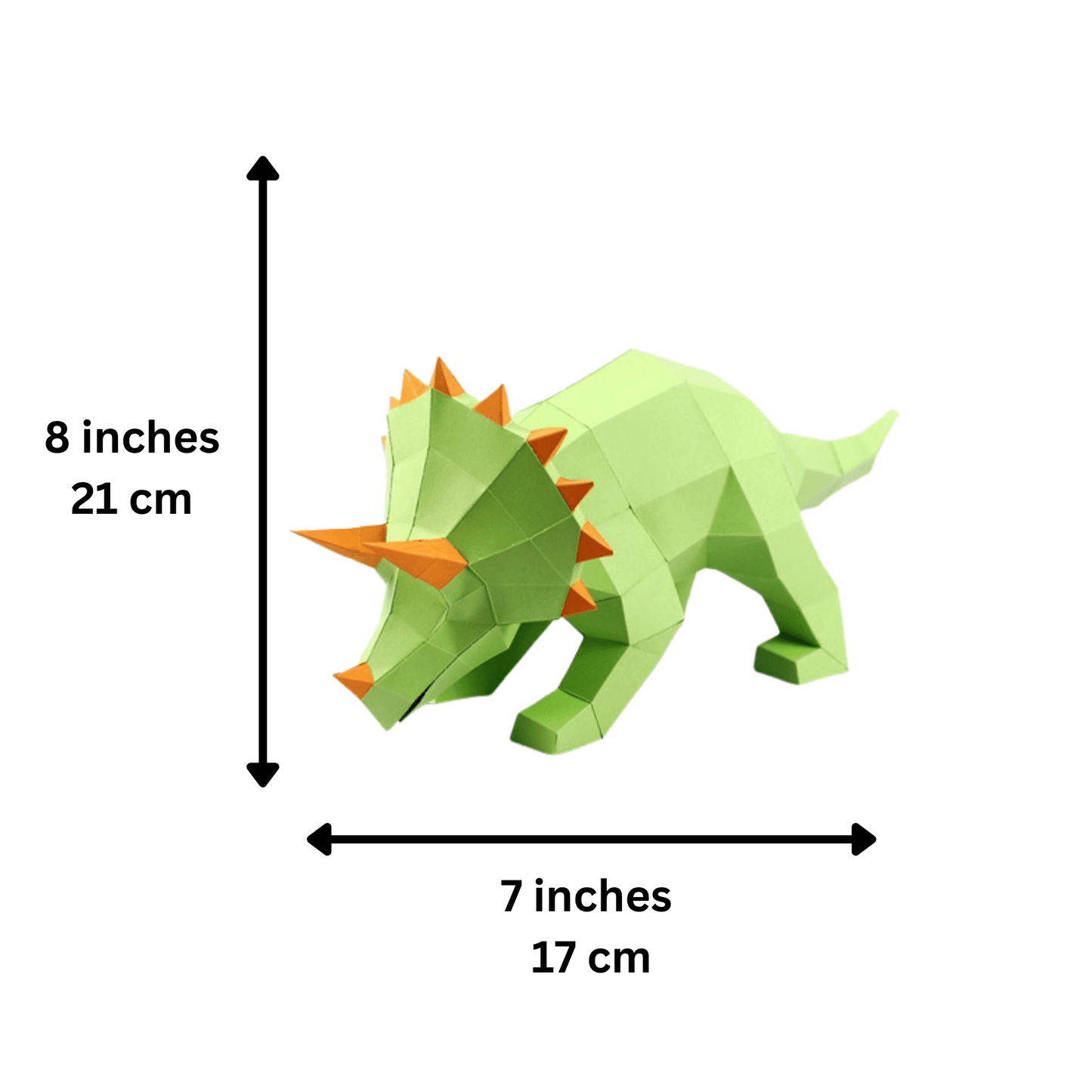 Triceratops 3D PaperCraft Origami Model, Animal Lamp