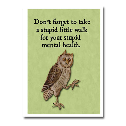 Medieval Marginalia Mental Health Walk Blank Greeting Card