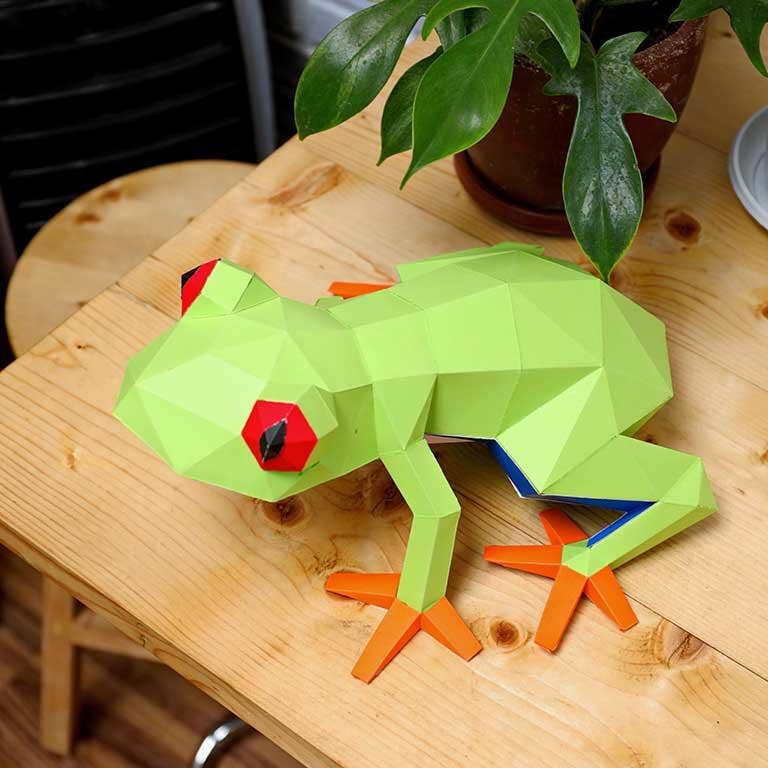 Frog 3D Unique Table Lamps Origami Model