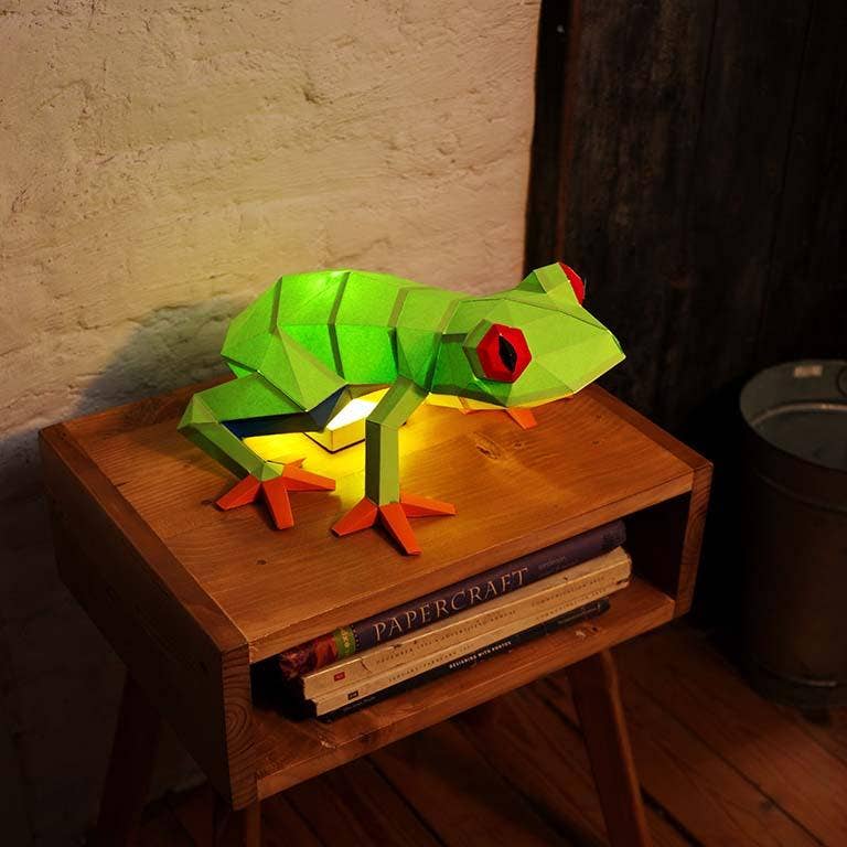 Frog 3D Unique Table Lamps Origami Model