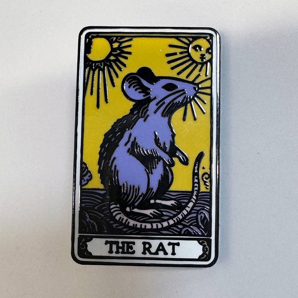 Rat Tarot Card Pin