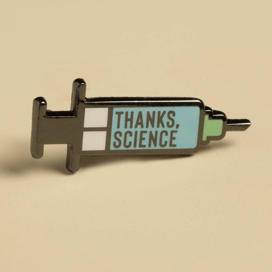 Thanks, Science - Vaccine Syringe Mini Pin