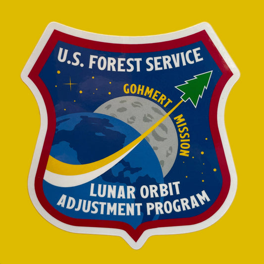 U.S. Forest Service Lunar Orbit Adjustment Program Sticker